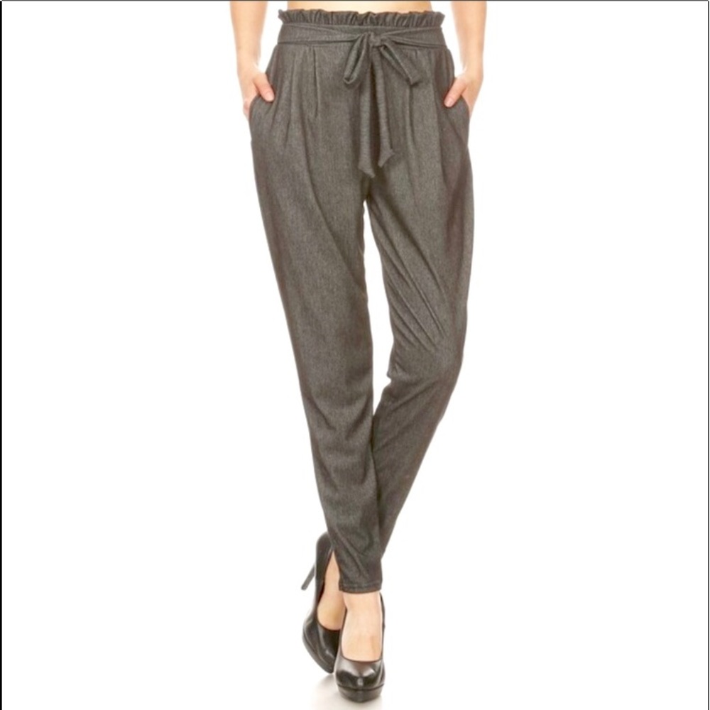 💕High waisted gray pants